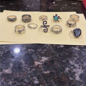 James Avery Silver and Turquoise Ring Collection